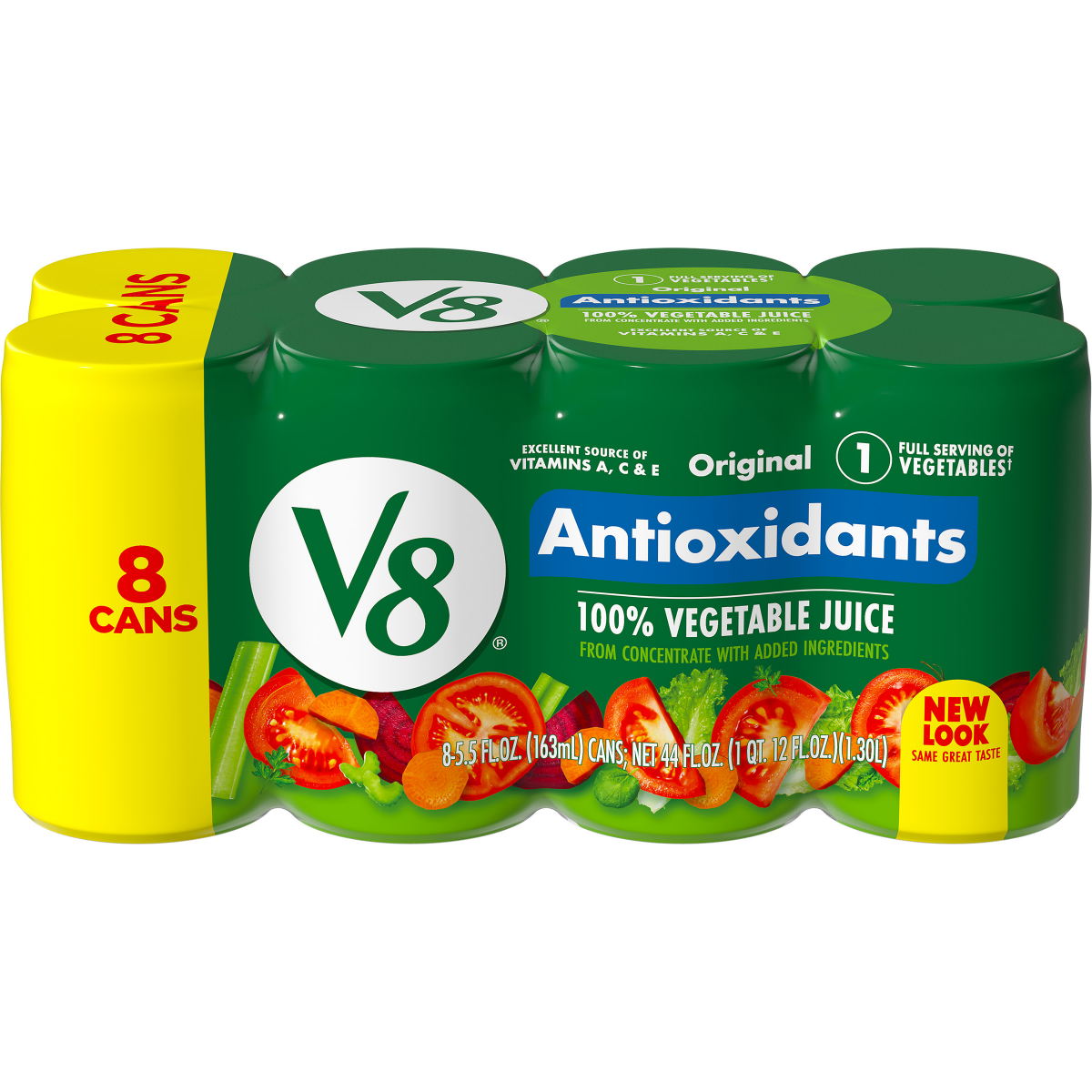 slide 1 of 29, V8 Original Essential Antioxidants 100% Vegetable Juice, 44 oz