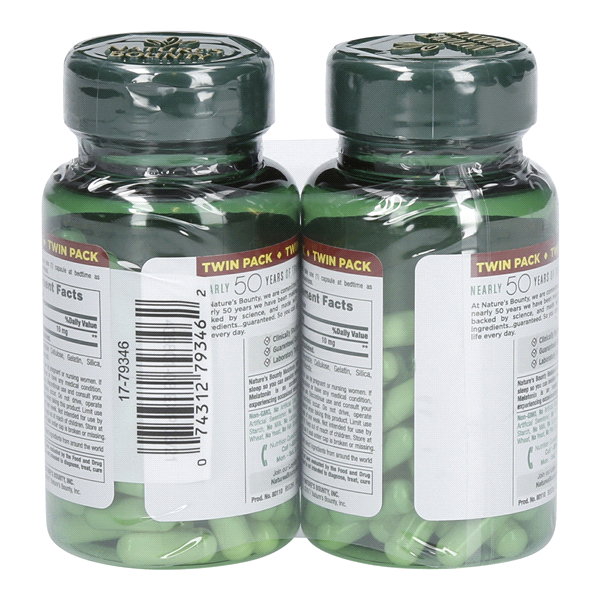 slide 5 of 13, Nature's Bounty Melatonin Twin Pack, 60+, 120 ct