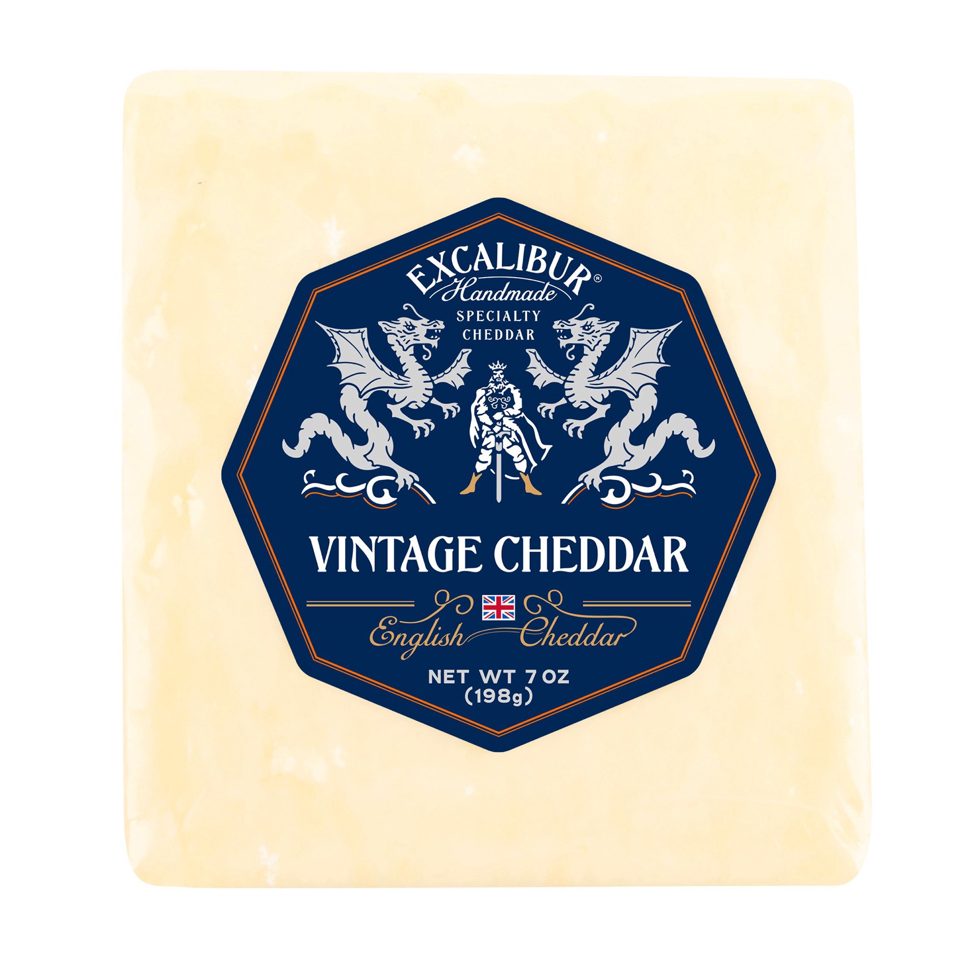 slide 1 of 1, Excalibur Vintage Cheddar Cheese 7 oz, 7 oz