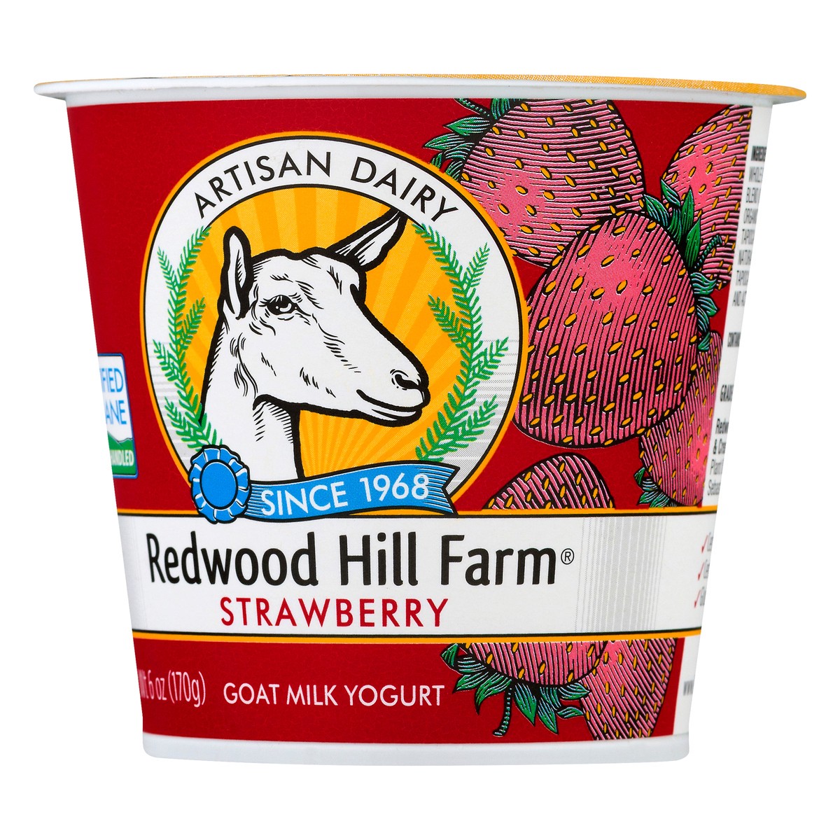 slide 8 of 9, Redwood Hill Farm Yogurt,Goat,Strawberry, 6 oz