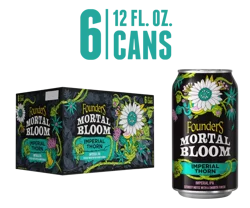Founders Brewing Co. Mortal Bloom Imperial Thorn, 6 Pack, 12 Fl Oz Cans, 8% ABV