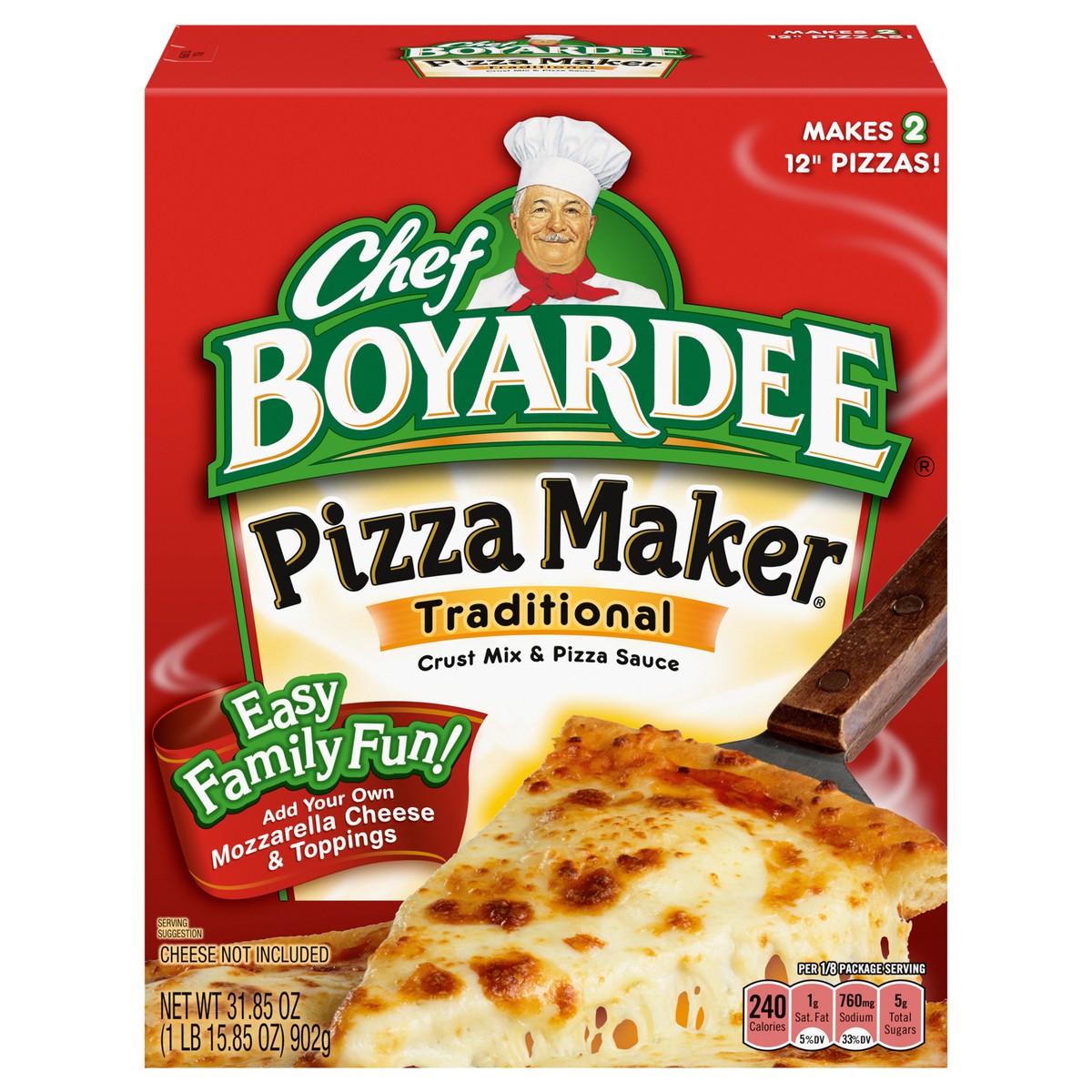 slide 1 of 5, Chef Boyardee Cheese Pizza Maker, 31.85 oz, 31.85 oz