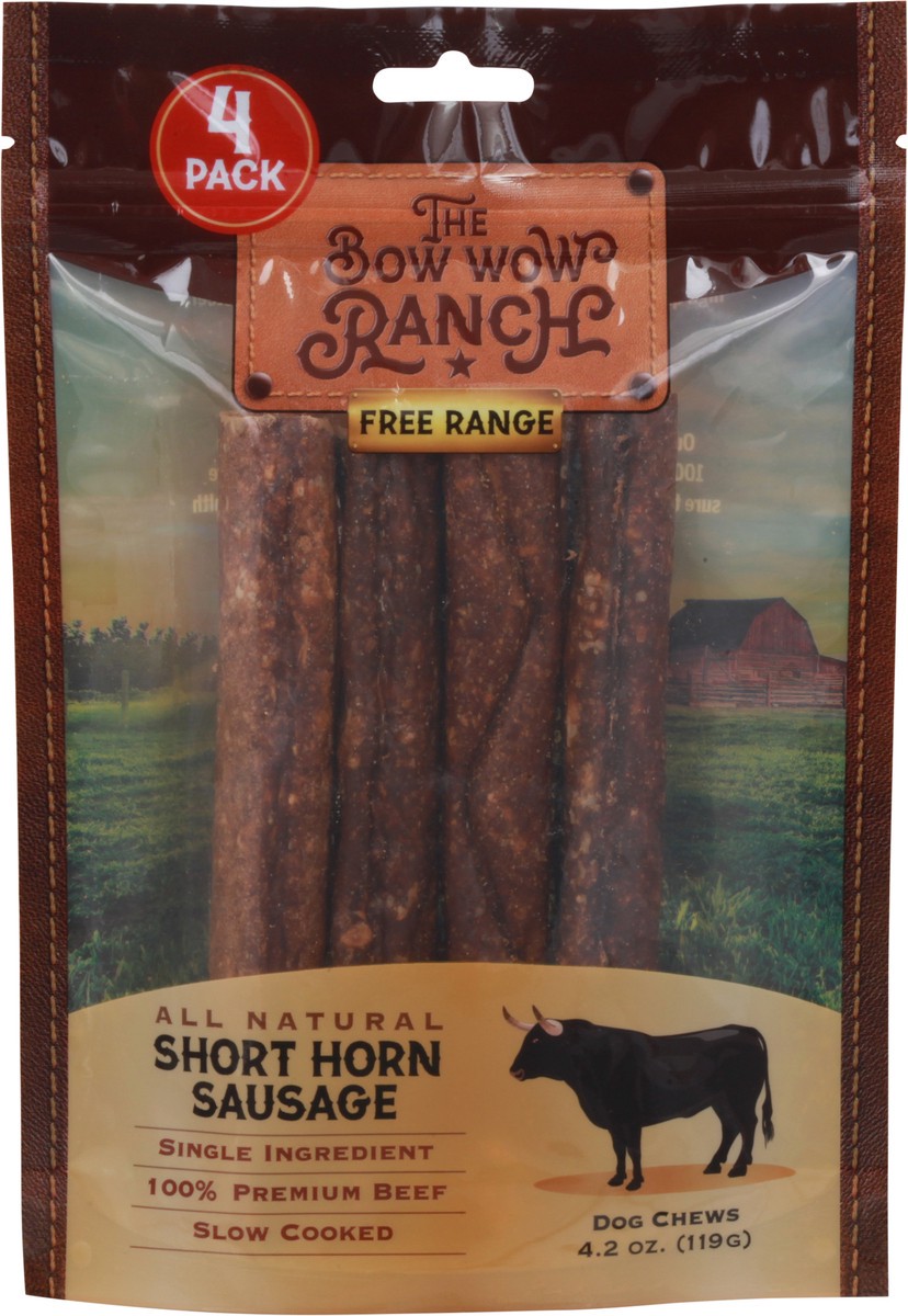 slide 11 of 11, The Bow Wow Ranch All Natural 4 Pack Short Horn Sausage Dog Chews 4 ea, 4 ct