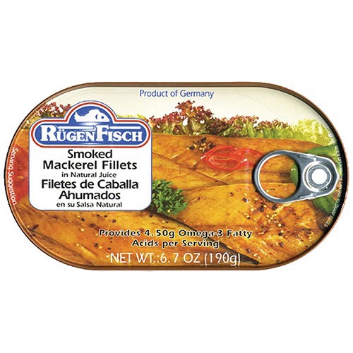slide 1 of 1, Rugenfisch Mackerel Fillets - Smoked In Brine & Juice, 7 oz
