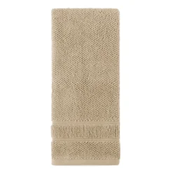 Room & Retreat Performance Textured Hand Towel, 16 in x 28 in, Light Tan