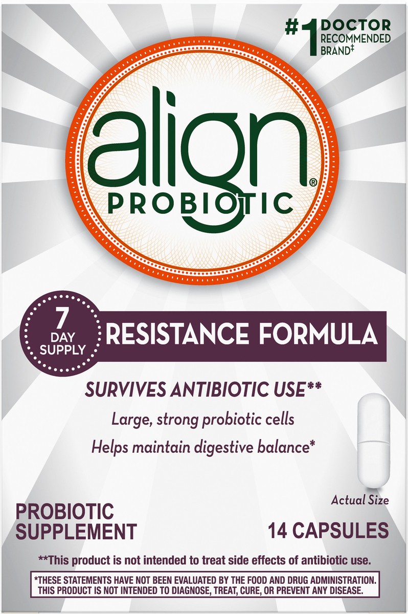 slide 1 of 3, Align Capsules Resistance Formula Probiotic 14 ea, 14 ct