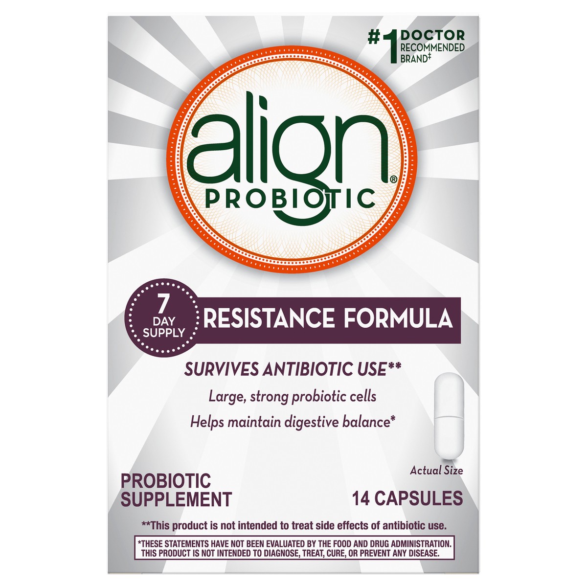 slide 1 of 3, Align Capsules Resistance Formula Probiotic 14 ea, 14 ct