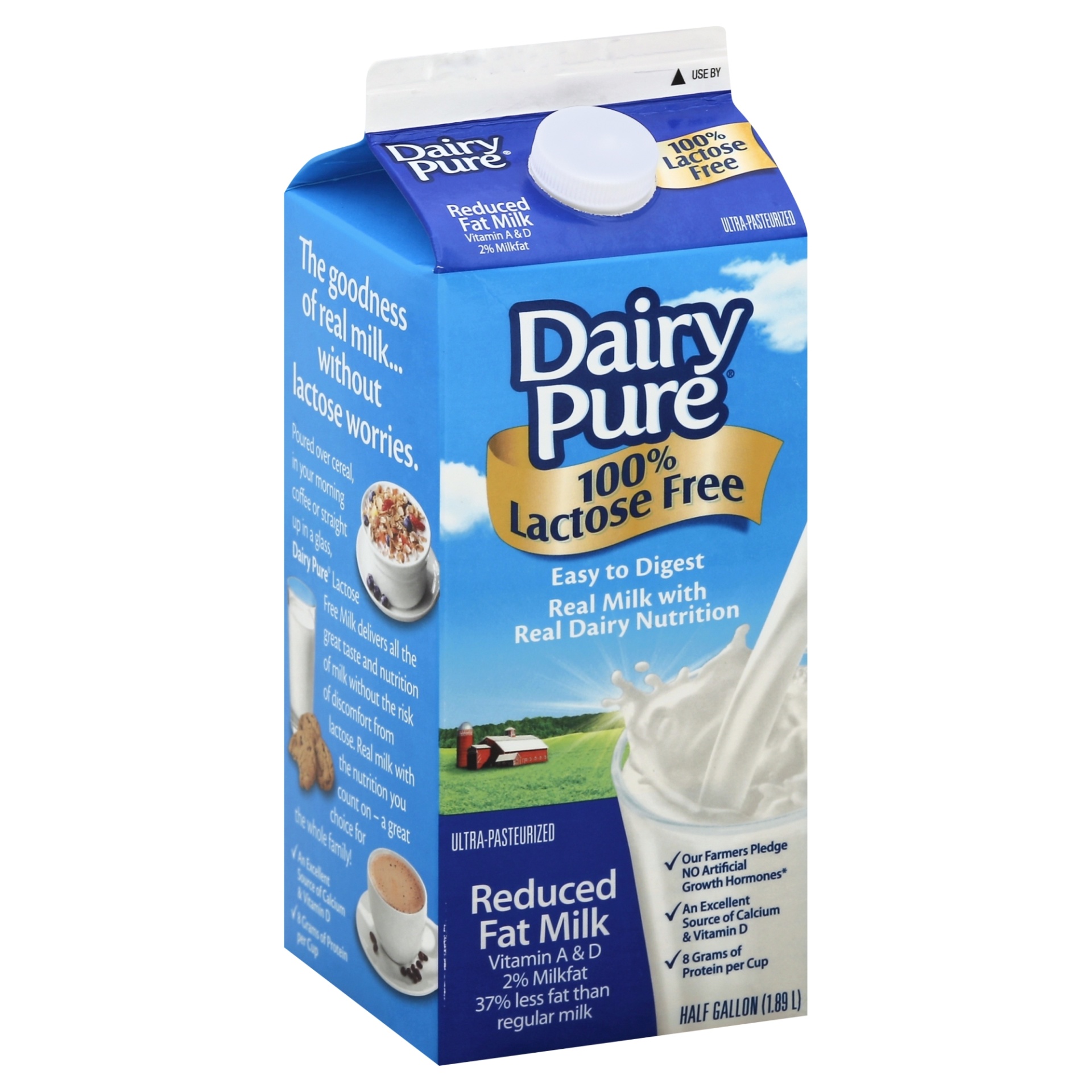 slide 1 of 1, Dairy Pure Lactose Free 2% Milk, 1/2 gal