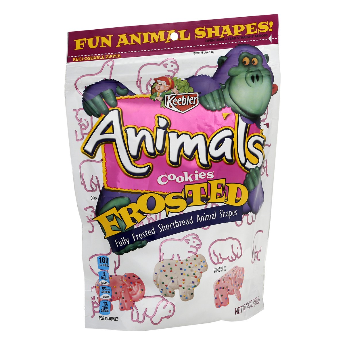slide 2 of 13, Keebler Frosted Animals Cookies 13 oz, 13 oz