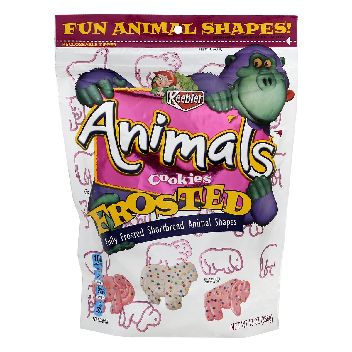 slide 1 of 13, Keebler Frosted Animals Cookies 13 oz, 13 oz