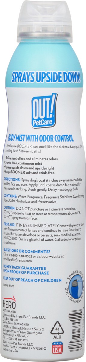 slide 4 of 10, Out! Petcare Clean Cotton Scent Body Mist 6.3 oz, 6.3 oz