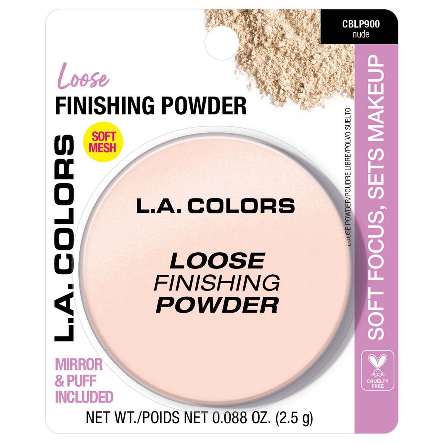 slide 1 of 1, LA COLORS Setting Powder W/ Mirror And Puff, 1 ct