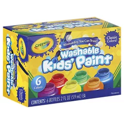 Crayola Kids Paint Washable Classic Colors Bottles