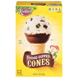 Keebler Fudge-Dipped Cones - 12 ct