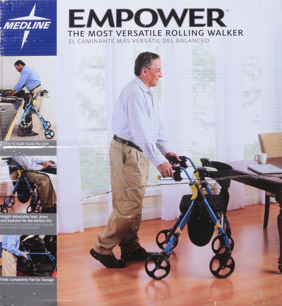 slide 6 of 9, NON BRAND Premium Empower Rollator Wa, 1 ct