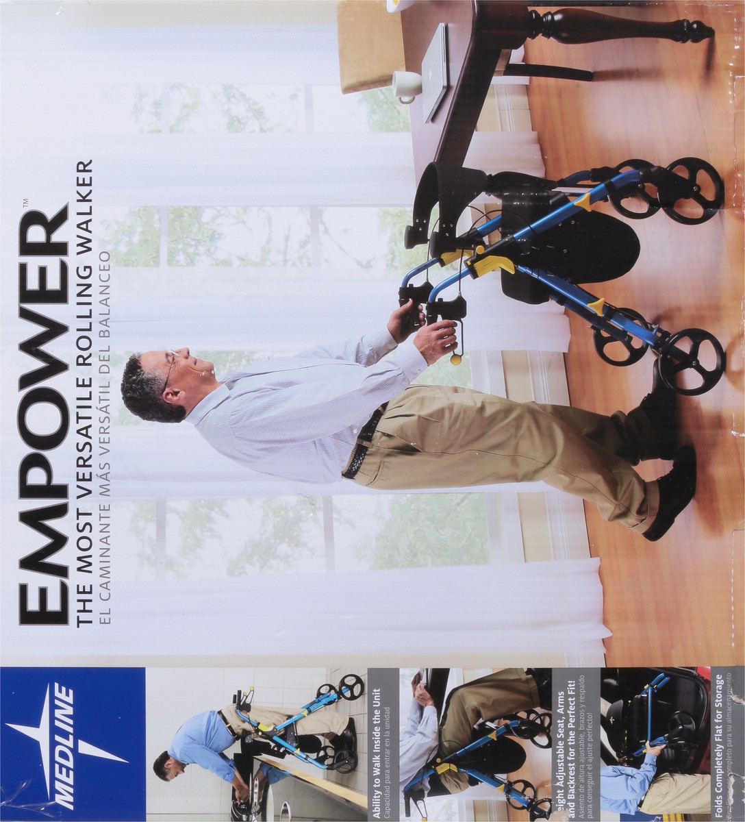 slide 4 of 9, NON BRAND Premium Empower Rollator Wa, 1 ct