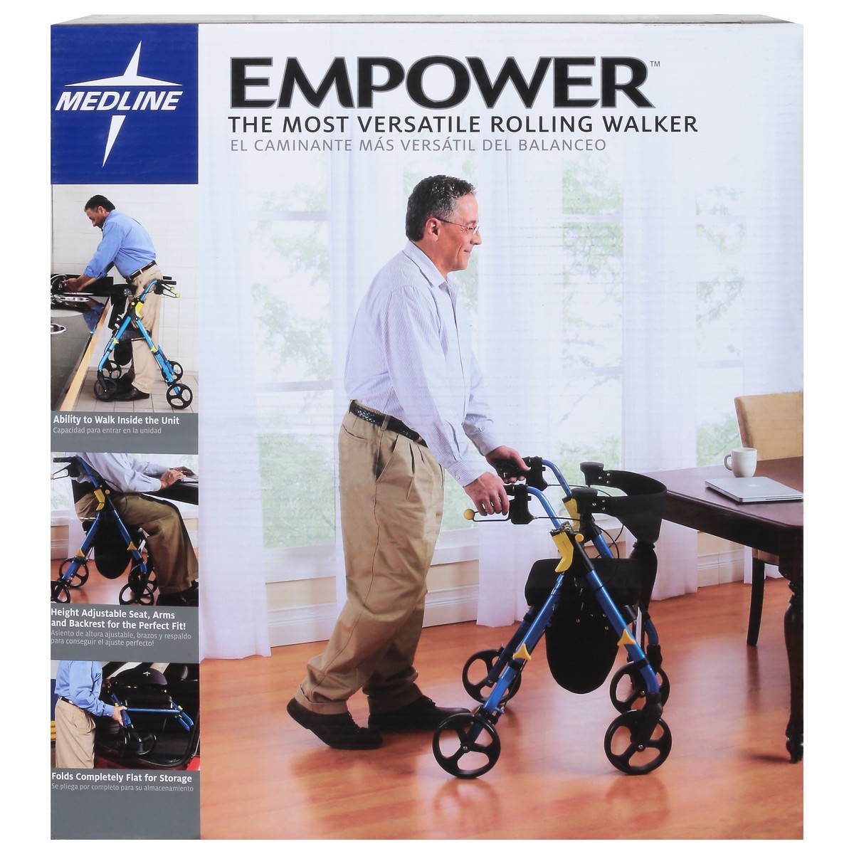 slide 3 of 9, NON BRAND Premium Empower Rollator Wa, 1 ct