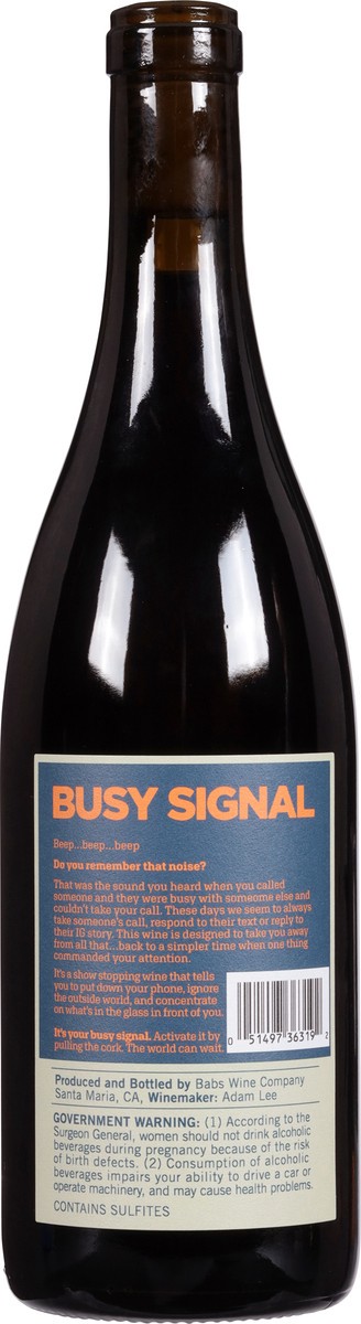 slide 10 of 12, Busy Signal Pinot Noir 750 ml, 750 ml