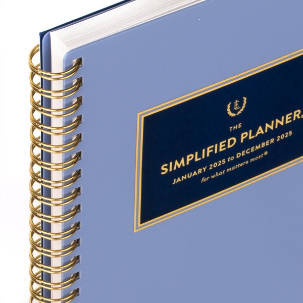 slide 5 of 9, 2025 Simplified By Emily Ley For At-A-Glance Weekly/Monthly Planner, 5-1/2"" X 8-1/2"", French Blue, January To December, El36-200, 1 ct