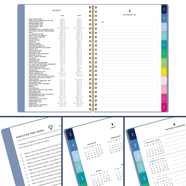 slide 9 of 9, 2025 Simplified By Emily Ley For At-A-Glance Weekly/Monthly Planner, 5-1/2"" X 8-1/2"", French Blue, January To December, El36-200, 1 ct