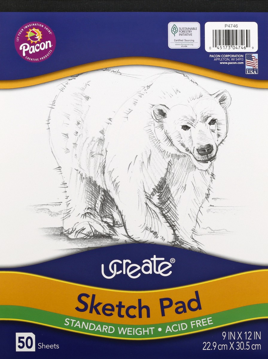 slide 1 of 9, Pacon Sketch Pad, 50 ct