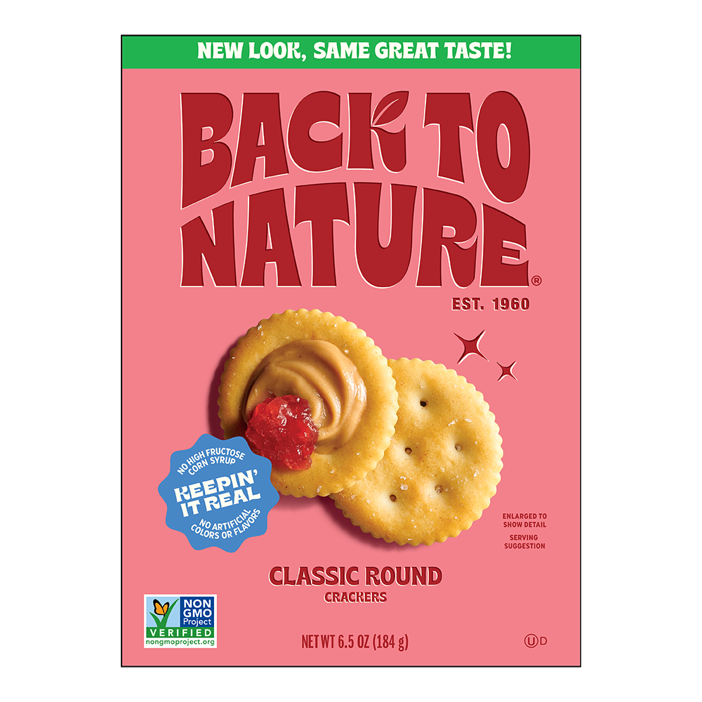 slide 1 of 9, Back to Nature Plant Based Snacks Classic Round Crackers, 8.5 oz