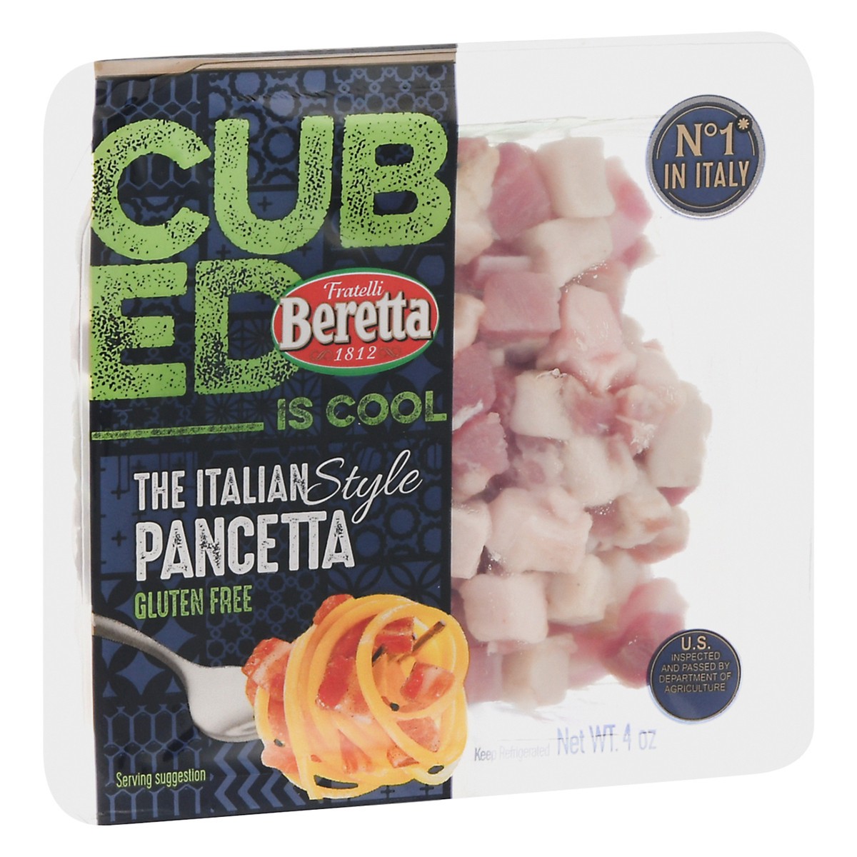 slide 9 of 9, Fratelli Beretta Beretta cubed pancetta, 4 oz
