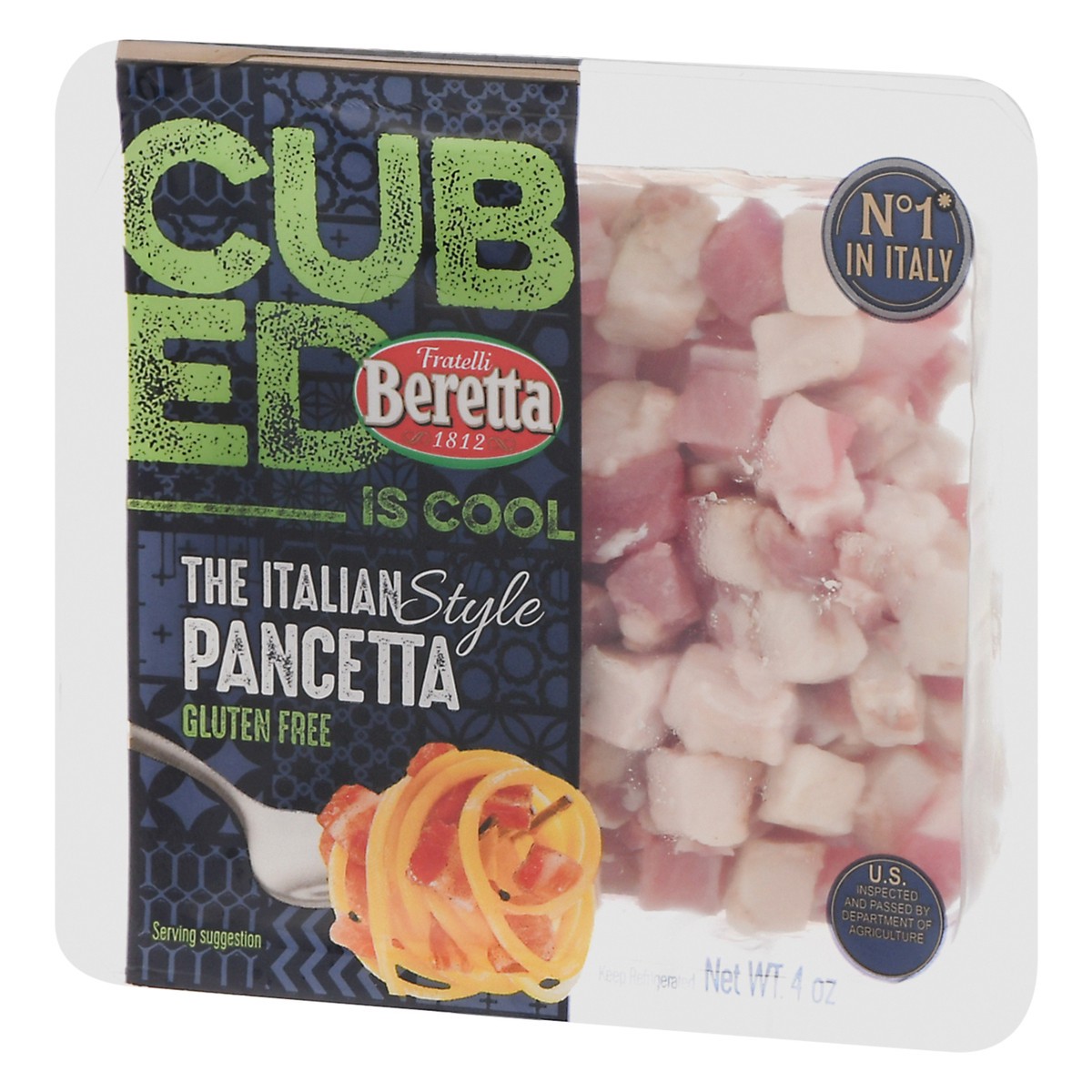 slide 3 of 9, Fratelli Beretta Beretta cubed pancetta, 4 oz