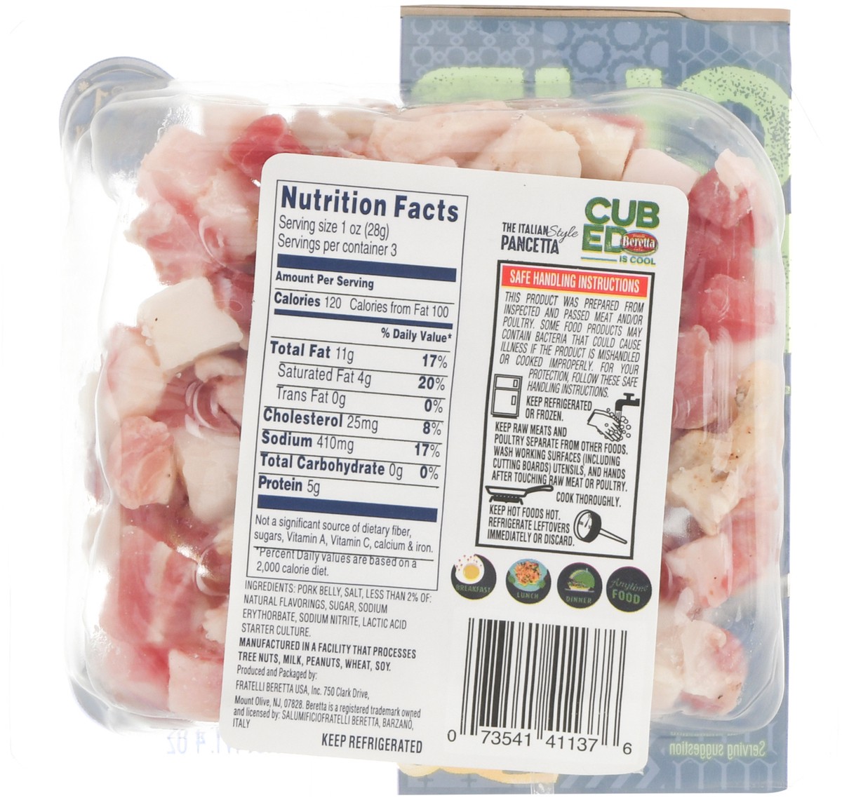 slide 2 of 9, Fratelli Beretta Beretta cubed pancetta, 4 oz