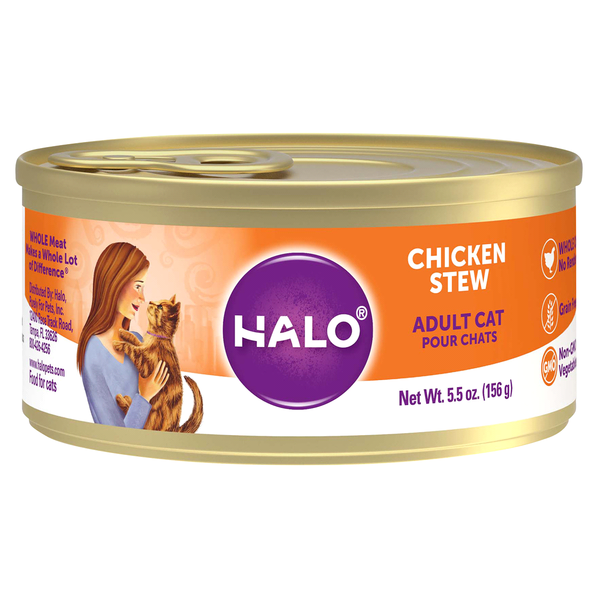 slide 1 of 1, Halo Spot's Stew Wholesome Chicken Canned Cat Food, 5.5 oz