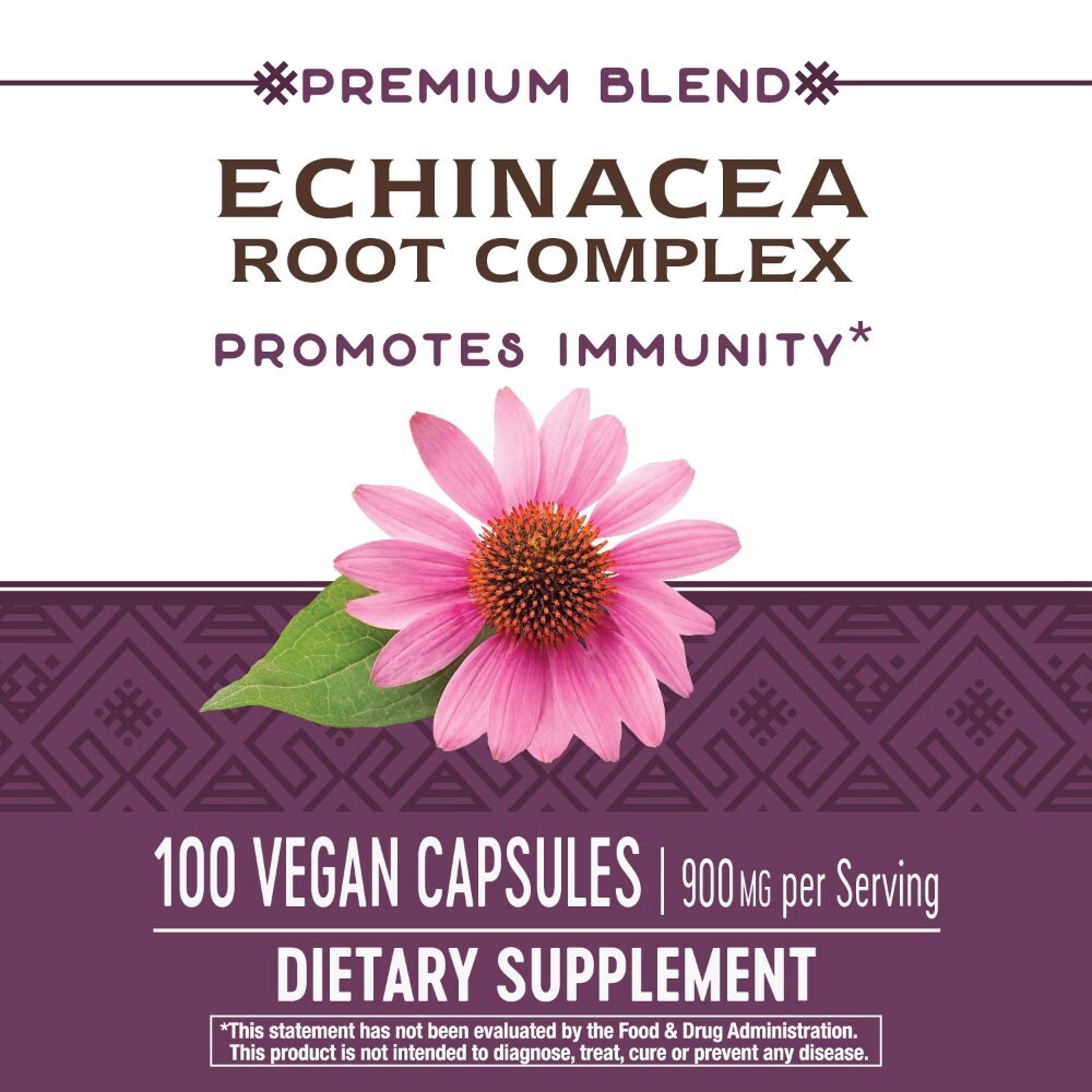 slide 4 of 6, Nature's Way Echinacea Complex Immune Support Capsules, 100 ct