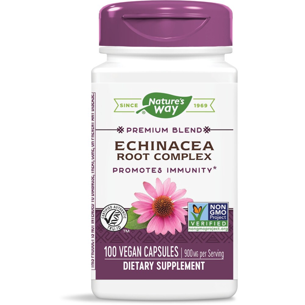 slide 1 of 6, Nature's Way Echinacea Complex Immune Support Capsules, 100 ct