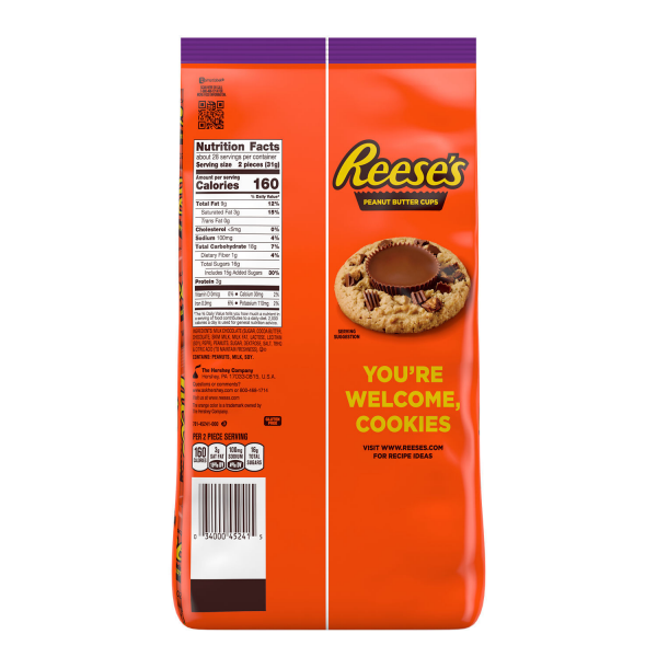 slide 11 of 19, REESE'S Milk Chocolate Peanut Butter Snack Size, Halloween Cups Candy Bag, 30.25 oz (55-piece), 30.25 oz