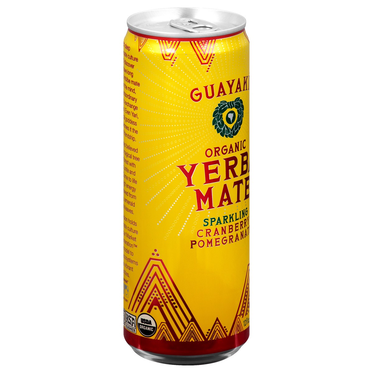 slide 5 of 9, Guayaki Sparkling Organic Cranberry Pomegranate Yerba Mate 12 fl oz, 12 oz