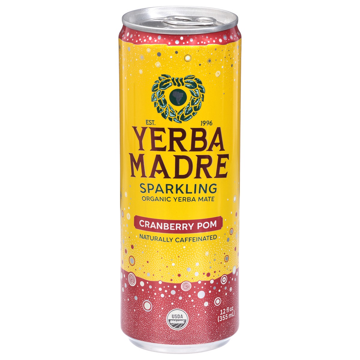 slide 1 of 9, Yerba Madre Organic Sparkling Cranberry Pom Yerba Mate 12 fl oz, 12 fl oz