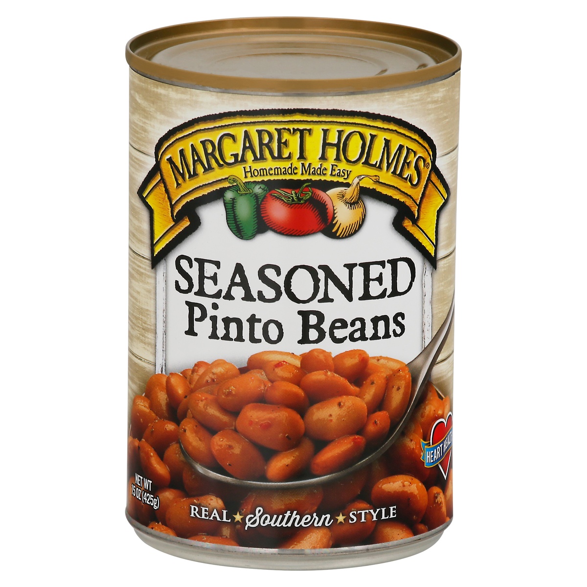 slide 1 of 1, Margaret Holmes Seasoned Pinto Beans, 15 oz