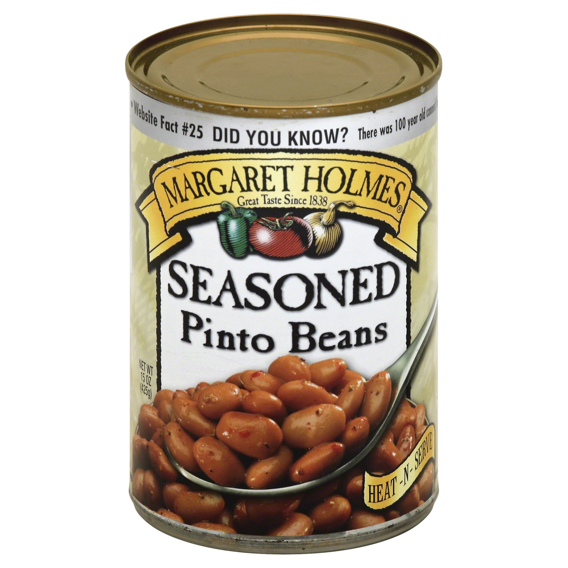 slide 1 of 9, Margaret Holmes Seasoned Pinto Beans, 15 oz