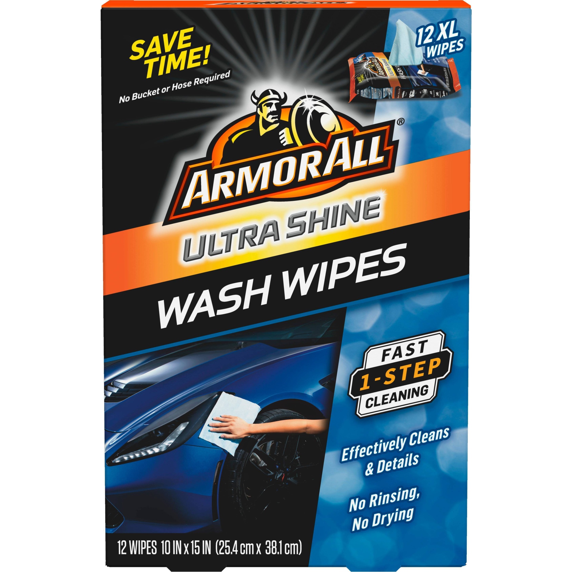 slide 1 of 5, Armor All 18240 Ultra Shine Wash Wipes, 12 ct