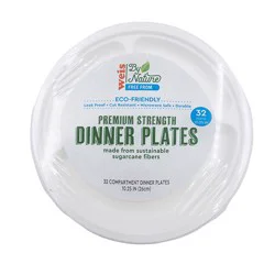 Weis by Nature Premium Strength 10" Compartment Dinner 32 Count Plates