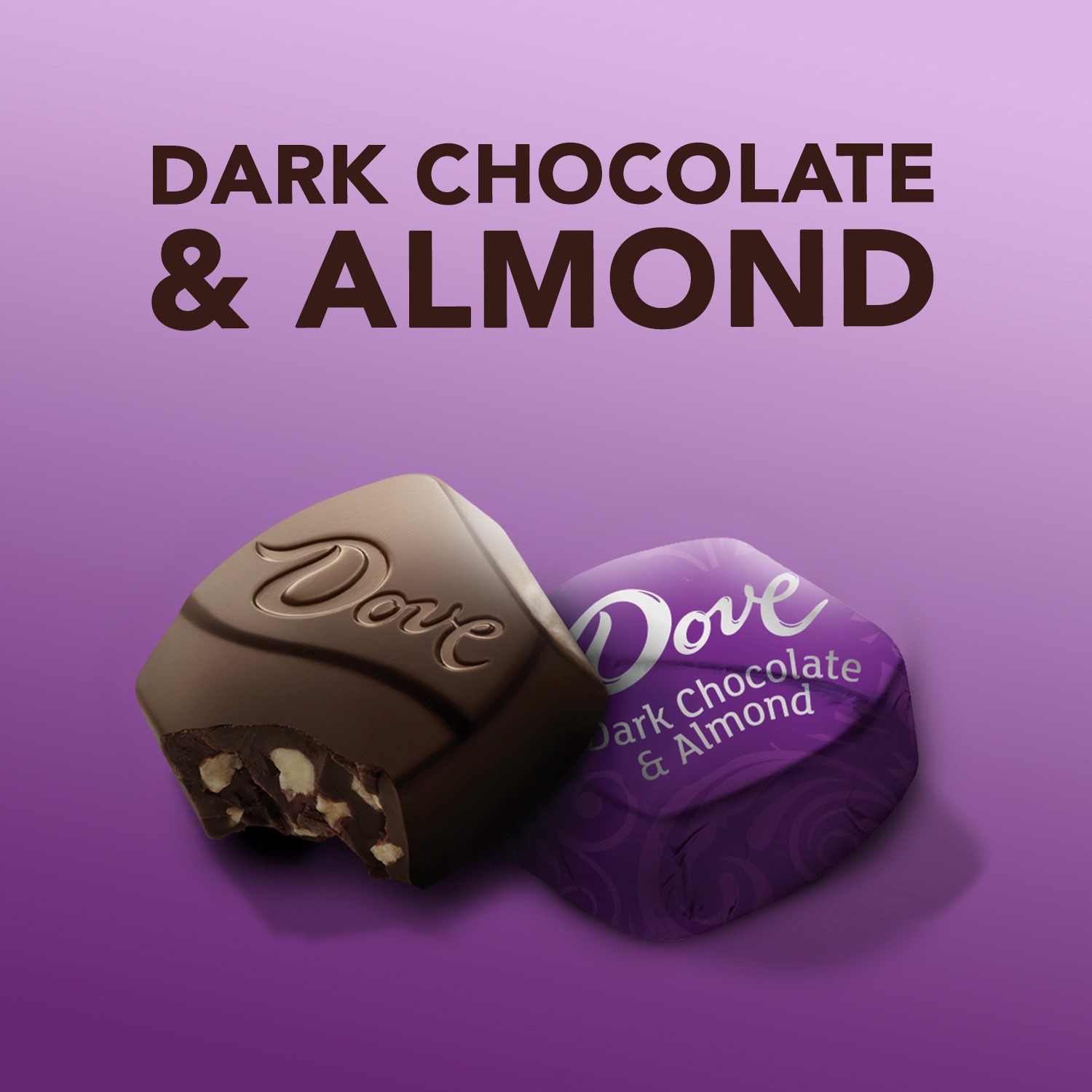 slide 8 of 8, DOVE PROMISES Dark Chocolate Almond Candy Individually Wrapped, 14.2 oz Bag, 14.2 oz