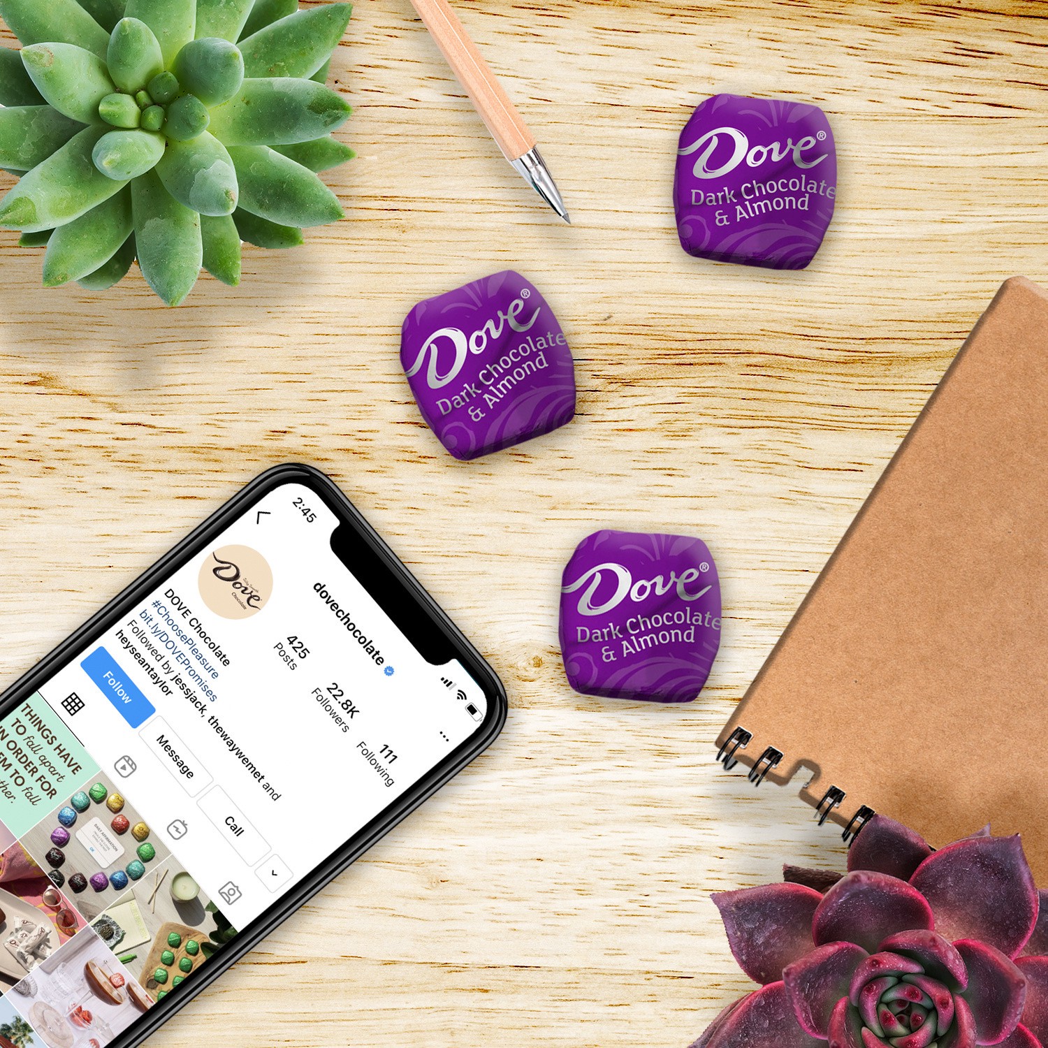 slide 5 of 8, DOVE PROMISES Dark Chocolate Almond Candy Individually Wrapped, 14.2 oz Bag, 14.2 oz