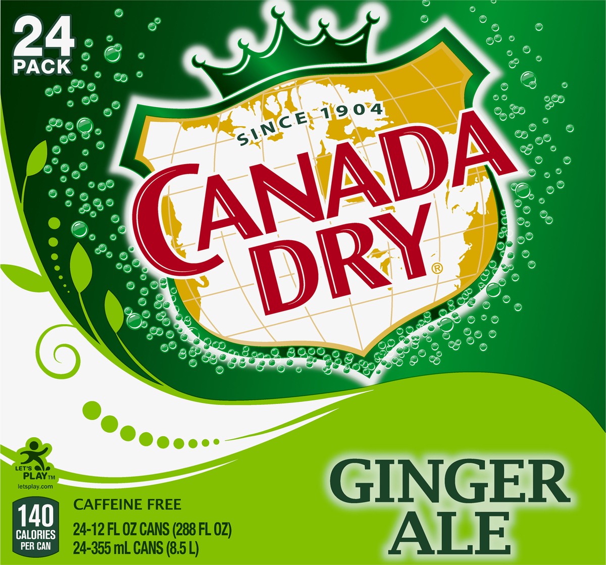 slide 4 of 7, Canada Dry Ginger Ale Soda, 12 fl oz cans, 24 pack, 24 ct; 12 fl oz