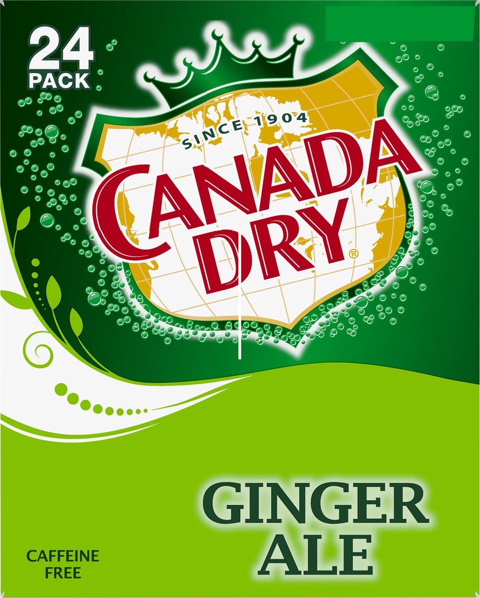 slide 5 of 7, Canada Dry Ginger Ale Soda, 12 fl oz cans, 24 pack, 24 ct; 12 fl oz