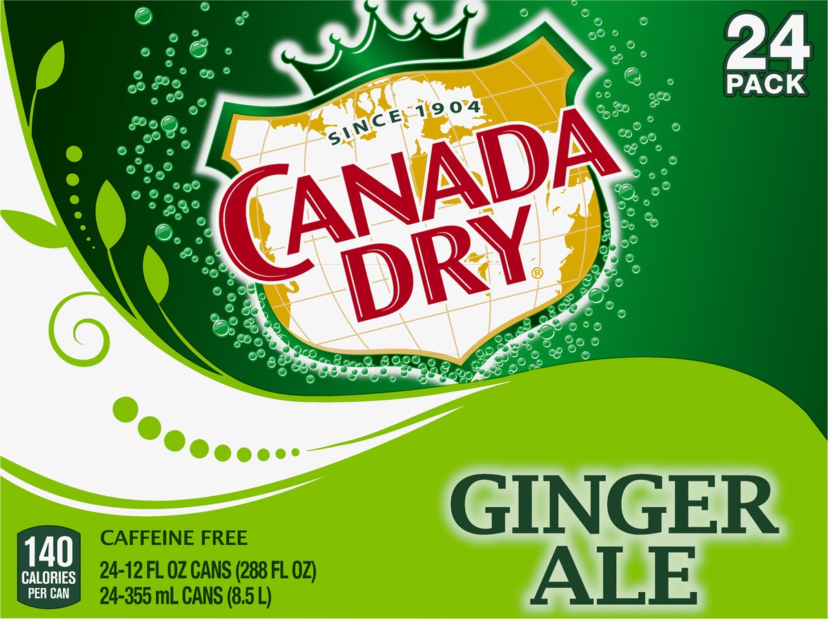 slide 3 of 7, Canada Dry Ginger Ale Soda, 12 fl oz cans, 24 pack, 24 ct; 12 fl oz