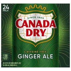 Canada Dry Ginger Ale Soda, 24 Pack 12 fl oz Cans