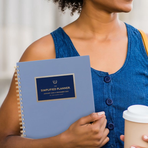 slide 5 of 9, 2025 Simplified By Emily Ley For At-A-Glance Weekly/Monthly Planner, 8-1/2"" X 11"", French Blue, January To December, El36-905, 1 ct