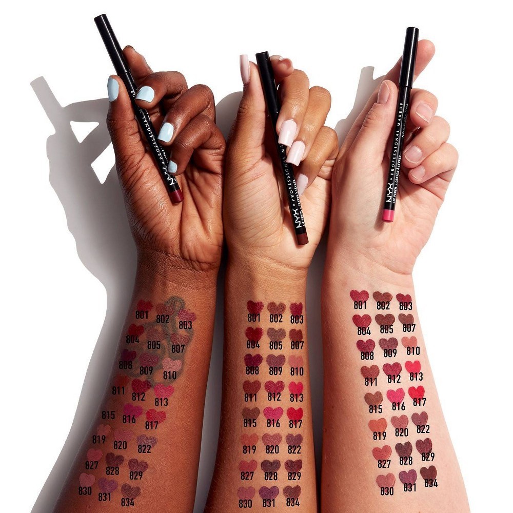 slide 2 of 6, NYX Professional Makeup Professional Makeup Slim Lip Pencil Mahogany, 0.04 oz