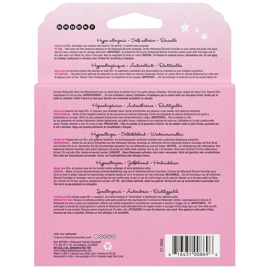 slide 2 of 3, Hollywood Fashion Secrets Silicone CoverUps Size 2, Size 2