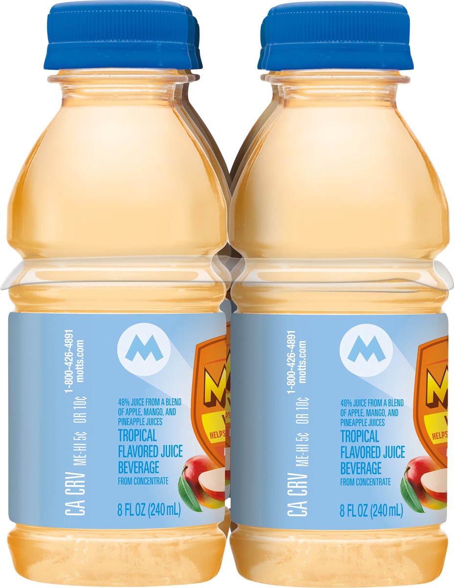 slide 5 of 7, Mott's Mighty Incredible Tropical Juice Drink Bottles, 48 fl oz