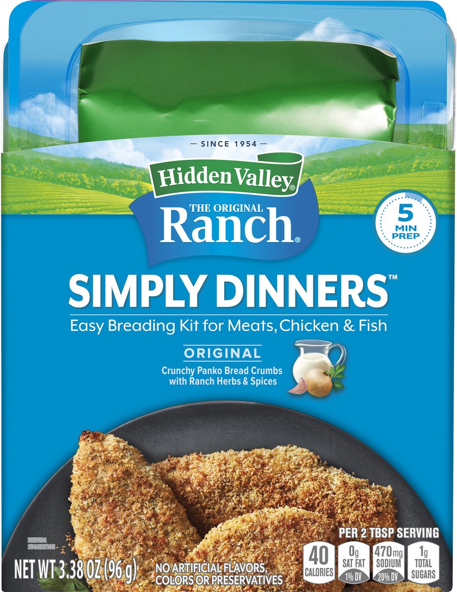 slide 3 of 10, Hidden Valley The Original Ranch Simply Dinners Original Breading Kit 3.38 oz, 3.38 oz